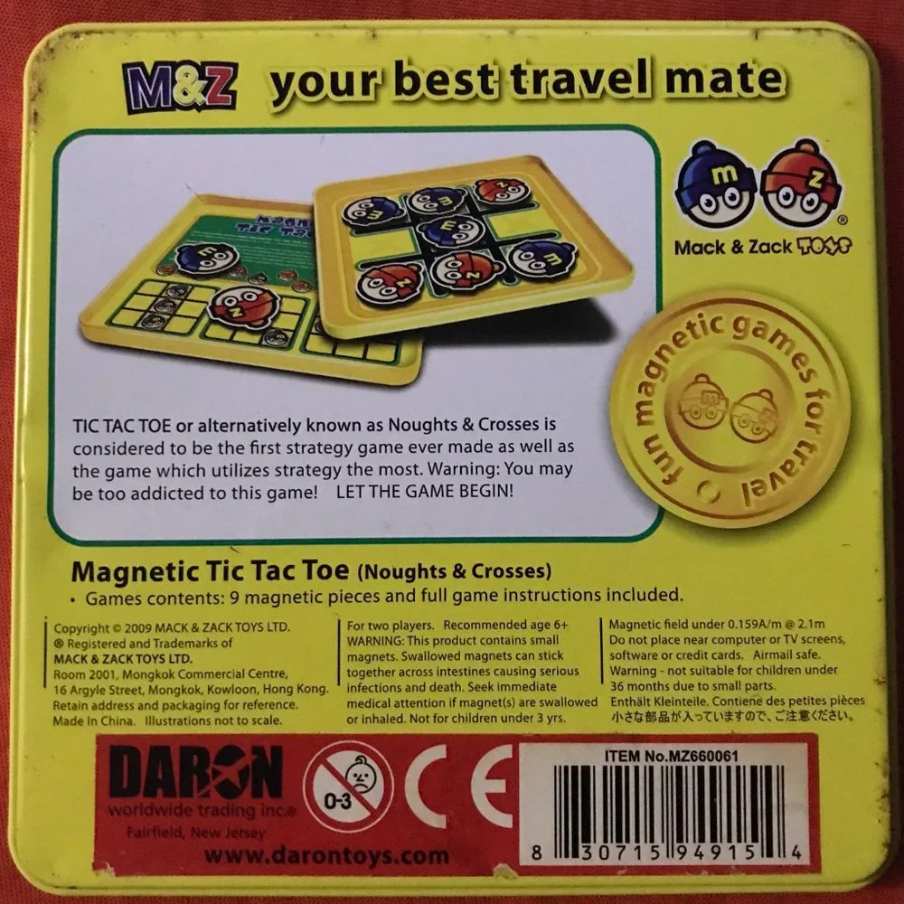 Magnetic Tic Tac M&Z Toy-Goes well during Traveling